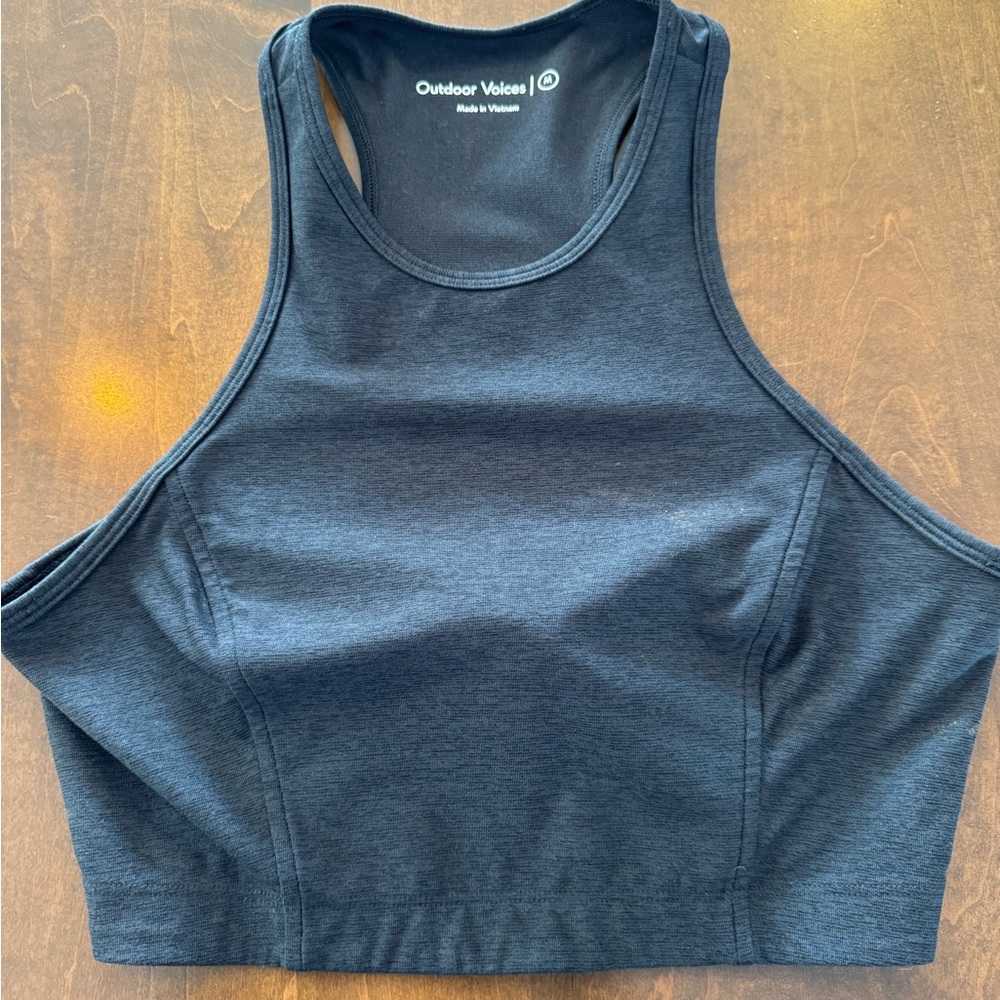 Outdoor Voices Charcoal Athletic Crop Top